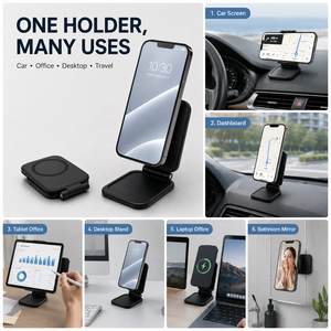 <span class=keywords><strong>Support</strong></span> de téléphone magnétique pliable, <span class=keywords><strong>support</strong></span> magnétique pour écran de tableau de bord de voiture, <span class=keywords><strong>support</strong></span> de bureau réglable pour <span class=keywords><strong>ordinateur</strong></span> <span class=keywords><strong>portable</strong></span> - Product Image 2