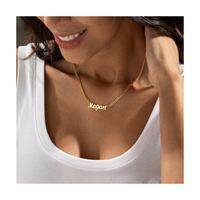 Boutique Shopify-Collier pour hommes en acier inoxydable, avec nom personnalisé, plaqué or, chaîne cubaine pour couple, pendentif pour femmes