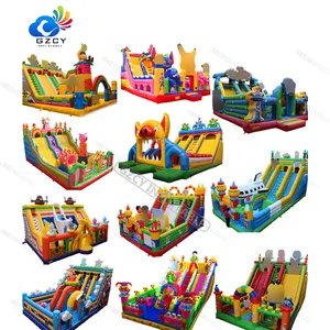 Attractive PVC tarpaulin Amusement Park Inflatable inflatable outside amusing playground fun city for kids