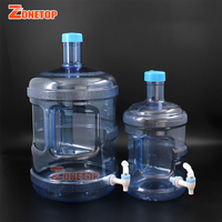 Réservoir d'eau en plastique réutilisable de 18 litres, 18 litres, 19 litres, 20 litres, 5 gallons, avec robinet, en vente