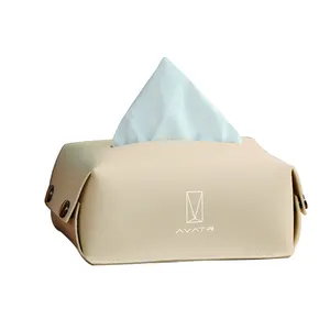 Seat Back Hanging Paper Case Napkin Bag Pouch Car Accessories Car Leather Tissue Case Tissue Box Holder