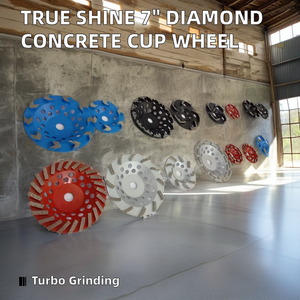 TRUE SHINE Rueda de copa de diamante personalizada OBM de 4-7 pulgadas Fabricada dura Súper dura Rectificado de hormigón <span class=keywords><strong>Pulido</strong></span> Fabricante OEM - Product Image 3