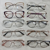 Nuevas Monturas Ópticas Metálicas de Diseño Moderno, Gafas de Lujo en Liquidación, Surtido Variado, Monturas Económicas de Ojo de Gato para Mujer