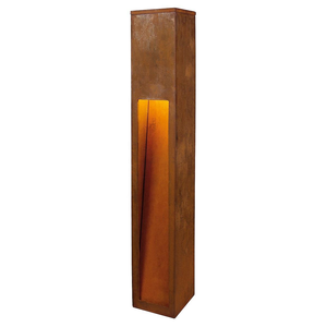 Lámparas de Bolardo para Exteriores, Resistentes al Agua y a la Intemperie, de Acero Corten con Acabado Cálido, Estilo Art Deco - Product Image 2