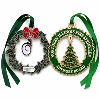 Weiche Emaille-Metall-Weihnachtsanhänger mit individuellem Logo, hängende Baumschmuck, personalisiertes Weihnachtsandenken, Souvenir-Geschenk, Großhandel