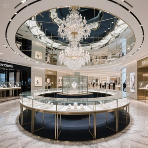 <strong>2025</strong> New Design Modern Eco-friendly Glass <strong>Display</strong> for Cabinet High Transparent Jewellery Shop Counter - Product Image 2