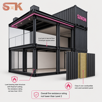 Maison conteneur moderne en acier coloré pour salon de thé, café, ou stand de restauration rapide – Maison mobile créative en conteneur