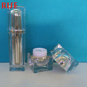 Pot à crème carré <span class=keywords><strong>de</strong></span> luxe en acrylique 30/50g pour soins <span class=keywords><strong>de</strong></span> la peau, matériau PMMA, impression UV - Product Image 1
