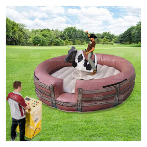 Taureau mécanique gonflable personnalisé pour fêtes en plein air, jeu de combat certifié CE, garantie 3 ans, idéal pour les carnavals scolaires et les événements pour enfants - Product Image 1