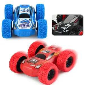 Mobil Mainan Anak Plastik 3D, Mobil Mainan Sisi Ganda, Kendaraan Off-Road 4Wd, Inertia