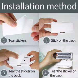 Cepillo Suave Recolector de Cabello 2 en 1 para Ducha, Recolector de Cabello de Silicona para Baño, Herramienta de Recolección Montada en la Pared, Tapón para Cabello de Bañera - Product Image 5