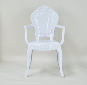 PC Resina Plástico Reposabrazos Color Blanco Banquete Salón Hotel Evento Fantasma Bella Silla - Product Image 6