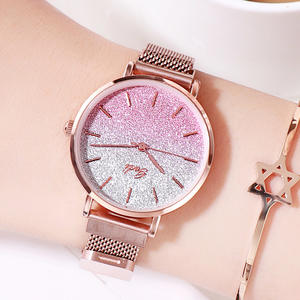 Subtil dégradé de couleur haute esthétique montre pour femme lumière luxe boucle magnétique quartz montre pour femme légère - Product Image 6