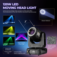 Projecteur à tête mobile professionnel 120W, lumière de scène mobile DMX512, mini faisceau LED RGBW 15 IP33, DJ, scène mobile, mariage, fête, club