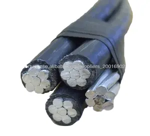 Aluminum Electrical Cable 4 Core 35mm 95mm Aerial Bundled Cable Service Drop Wire Manufacturer