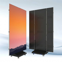 Pantalla LED Portátil Plegable de Tres Secciones P1.86, Pantalla Publicitaria Móvil, Ligera y Plegable, para Ferias Comerciales y Alquiler para Eventos