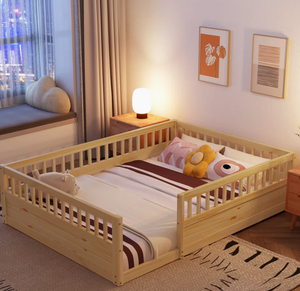 Di alta qualità mobile in legno massello <span class=keywords><strong>culla</strong></span> del bambino con ringhiera su misura <span class=keywords><strong>per</strong></span> le ragazze ragazzi neonato pavimento letto <span class=keywords><strong>per</strong></span> camera da letto - Product Image 5