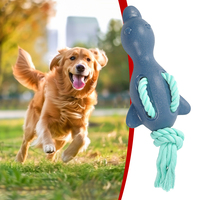 Jouets à mâcher interactifs pour animaux de compagnie en gros d'usine, pour l'entraînement et la vocalisation, en TPR et corde de coton, pour chiens