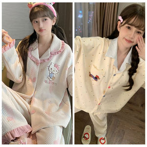 Pigiama da Donna alla Moda 2026 con Motivi Cartoon, Stile Dolce, Comodo e Aderente, Set Casual - Product Image 3