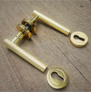 Manija de Puerta de Lujo con Diseño de Nudos en Oro, Plata y Negro, Palanca Redonda, Tirador de Barra para Puerta Interior - Product Image 4