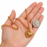 Meilleure Vente 2026 – Collier Pendentif Cœur Tendance pour Femme avec Fermoir OT, en Acier Inoxydable Étanche – Accessoire de Mode Estival