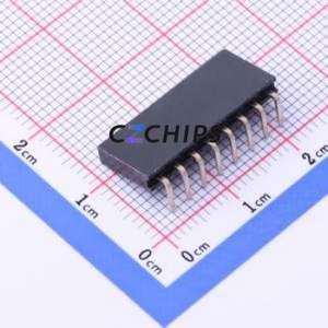 DW254W-11-08-85 Pin Socket Bent Lead Through Hole,P=2.54mm Connector 1x8P 2.54mm Square Hole Right Angle Insert - Product Image 2