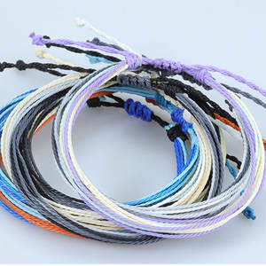 Hot Selling Verão Praia Surf Tornozelo Pulseira Pé Jóias Boho Colorido Multilayer Cabo de Cera À Prova D' Água Tornozeleiras para Mulheres Homens - Product Image 4