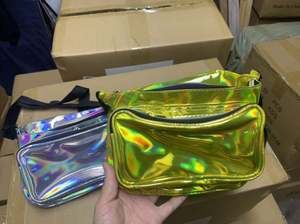 Bas Sport PVC Sac de taille étanche Holographique Brillant Fanny Pack Sac pour téléphone portable - Product Image 2