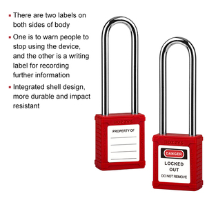 Cadenas de sécurité Loto <span class=keywords><strong>Locks</strong></span> Manufacturer à anse en acier de 76 mm, à clé identique, avec clé maîtresse pour la consignation et l'étiquetage industriel - Product Image 3
