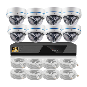 Jianvision 8MP 4K <span class=keywords><strong>IP</strong></span> PoE kim loại Dome Hệ thống <span class=keywords><strong>camera</strong></span> 8CH hệ thống giám sát IP66 không thấm nước tầm nhìn ban đêm góc rộng NVR hỗ trợ - Product Image 1