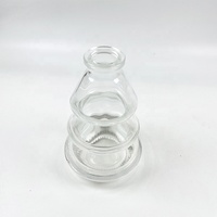 Bouteille diffuseur vide en verre de 100 ml pour Noël, avec bouchon en forme de boule, pour recharger les huiles essentielles