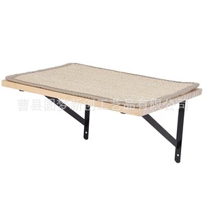 Arbre à chat mural en bois massif, avec hamac, escalier et marchepied en sisal pour chat - Product Image 1