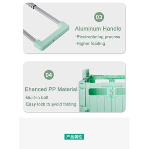 <span class=keywords><strong>Chariot</strong></span> d'<span class=keywords><strong>épicerie</strong></span> <span class=keywords><strong>pliable</strong></span> et silencieux en plastique pour supermarché, <span class=keywords><strong>chariot</strong></span> pliant, <span class=keywords><strong>chariot</strong></span> portable pour enfants - Product Image 6