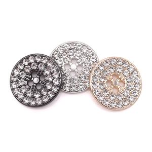 Strass fleur cristal pierre perle bouton tack tige <span class=keywords><strong>chank</strong></span> creux cousu à la main trou couture métal bijoux pour chemises manteaux - Product Image 6