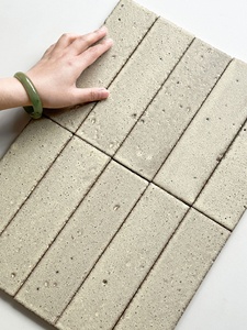 กระเบื้องเซรามิกวินเทจลายยาวสำหรับผนังห้องครัว ห้องน้ำ ทนกรด ผิวด้าน เหมาะสำหรับโฮมสเตย์ <span class=keywords><strong>คาเฟ่</strong></span> ร้านอาหาร สีเขียว งานศิลปะดินเผา - Product Image 5