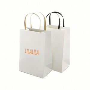 Custom Logo Cheap Recycled <b>Printed</b> Paper Bags Grocery Shopping Packaging Brown Kraft Paper Bag With Handles - Product Image 2