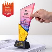 Trophée personnalisé en verre cristal, plaque de récompense, trophée K9 vierge pour sublimation, cadre photo 3D gravé au laser, trophée en cristal