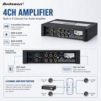 Processeur audio de voiture DSP 6 canaux avec amplificateur de classe AB 4 canaux, égaliseur 31 bandes, système audio de voiture