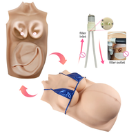 Gonflable 5/6/9 Mois Grande Femme Grossesse Ventre Avec Faux Sein Réaliste Silicone Mère-Être Corps Portant Des Accessoires De Bricolage Ensemble