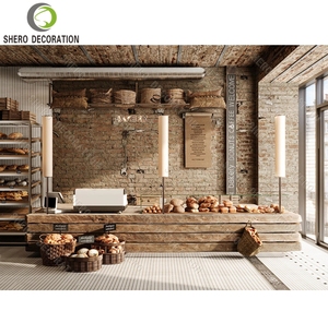 Muebles de panadería de alta calidad, vitrina personalizada para exhibir pan, mostrador de panadería de madera con vidrio templado para tienda - Product Image 6