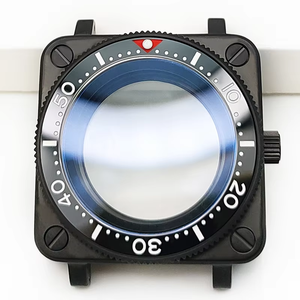 Carré SKX 42mm Noir Boîtier de Montre Couronne Chapitre Anneau Acier Inoxydable Mat Insert Céramique Étanche MOD NH35 <span class=keywords><strong>NH36</strong></span> <span class=keywords><strong>4R36</strong></span> - Product Image 2