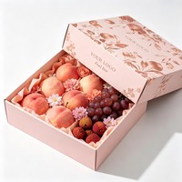 Boîte Cadeau Portable pour Fruits en Gros, Emballage de Fruits Haut de Gamme Gaufré de Haute Qualité, Boîte d'Emballage de Fruits à l'Encre de Soja