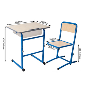 Conjunto <span class=keywords><strong>de</strong></span> Silla y Escritorio Ajustable para Estudiantes, Diseño Ecológico, Estructura Resistente para Sillas Ergonómicas para Niños, <span class=keywords><strong>Escuelas</strong></span> Primarias/Secundarias - Product Image 4