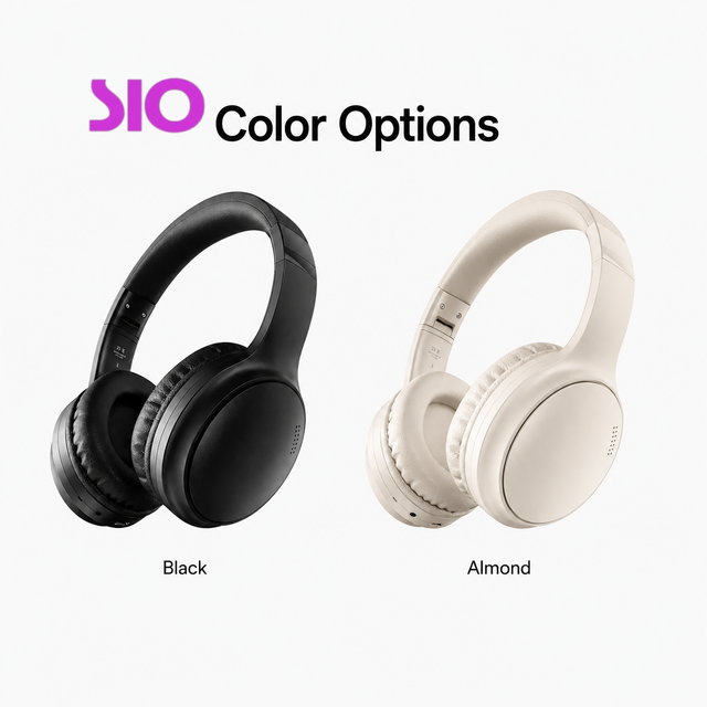 5.3 Over Ear Headphones Active Noise Cancelling 40mm Dynamic Driver Hi-Fi Audio IP65 Type-C AUX 15m Range