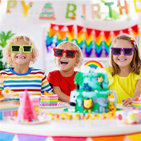 Bon marché Fun Glasses Block Mania Building Block Lunettes avec briques pour fournitures de carnaval Lunettes de bas et de fête d'anniversaire