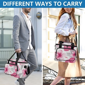 Sac isotherme multifonctionnel personnalisé à motif hawaïen, impression de logo personnalisée, imperméable, pour pique-nique et déjeuner - Product Image 6