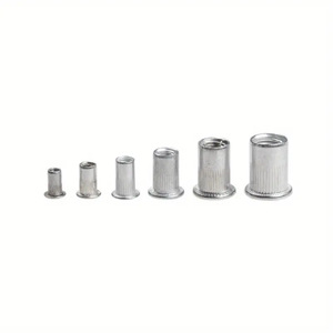 Aluminum <b>Rivet</b> <b>Nuts</b> 190Pcs Metric Coarse Thread Flat Head Slotted Drive Set For Metal Fastening - Product Image 3