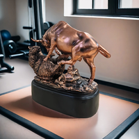 Statue de taureau en polyrésine écologique, taureau de Wall Street, cadeau d'affaires pour hommes, décoration de la maison