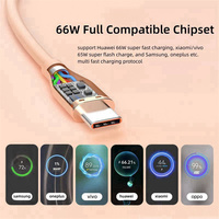 Cable de carga de datos de silicona de 1M y 2M, cable de datos de carga súper rápida de 2M a C, adecuado para carga de ordenador de teléfono inteligente