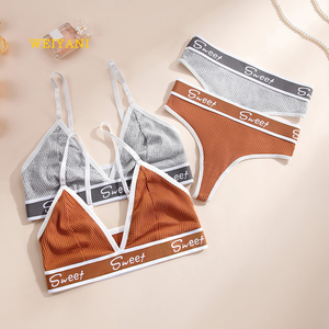 <span class=keywords><strong>Ensemble</strong></span> de lingerie pour femmes : soutien-gorge de sport en tricot, soutien-gorge et culotte tendance pour jeunes filles, <span class=keywords><strong>ensemble</strong></span> de soutien-gorge et string élégant pour le yoga - Product Image 6